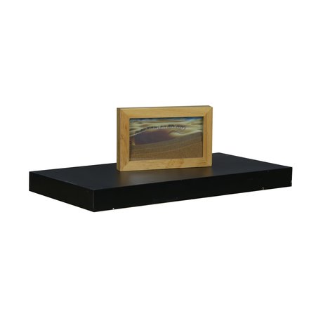 HDS TRADING 18 MDF Floating Shelf, Black ZOR95886